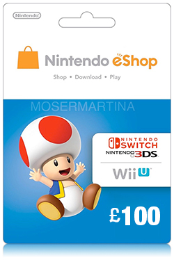 Nintendo Wii U/3DS eShop Prepaid Card 100 GBP- UK