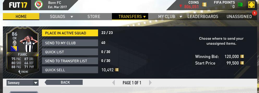 FIFA 17 XBOX ONE